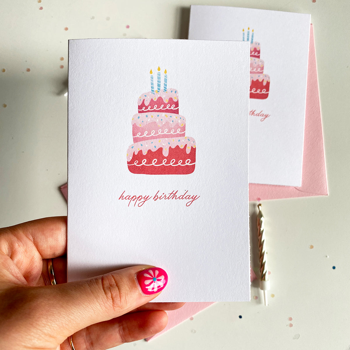 Blow Out Your Candles Mini Birthday Greeting Card - Cheeky Peach Designs