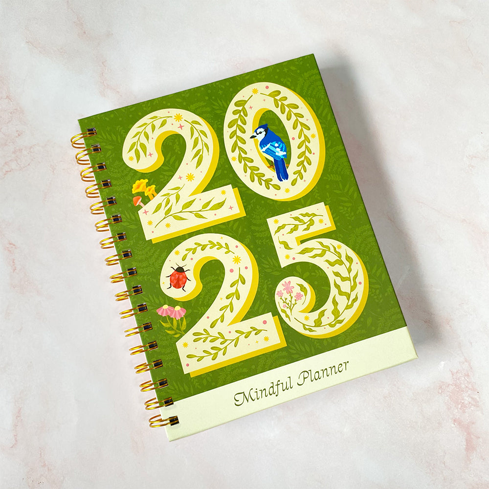 2025 Mindful Planner | 12 Month Agenda - Cheeky Peach Designs