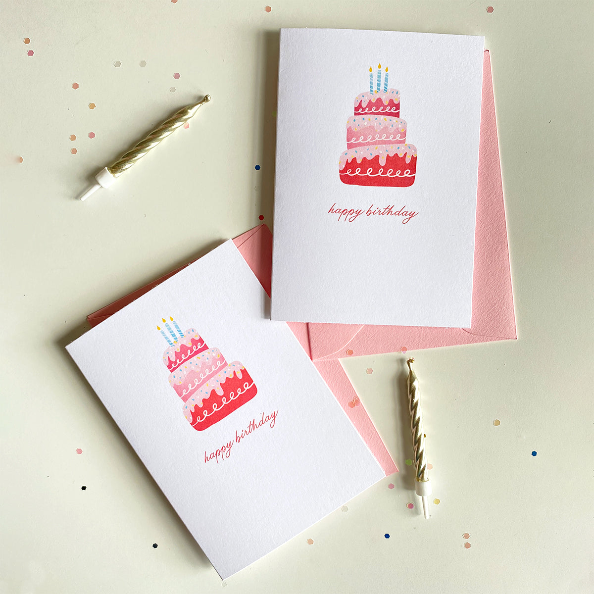 Blow Out Your Candles Mini Birthday Greeting Card - Cheeky Peach Designs