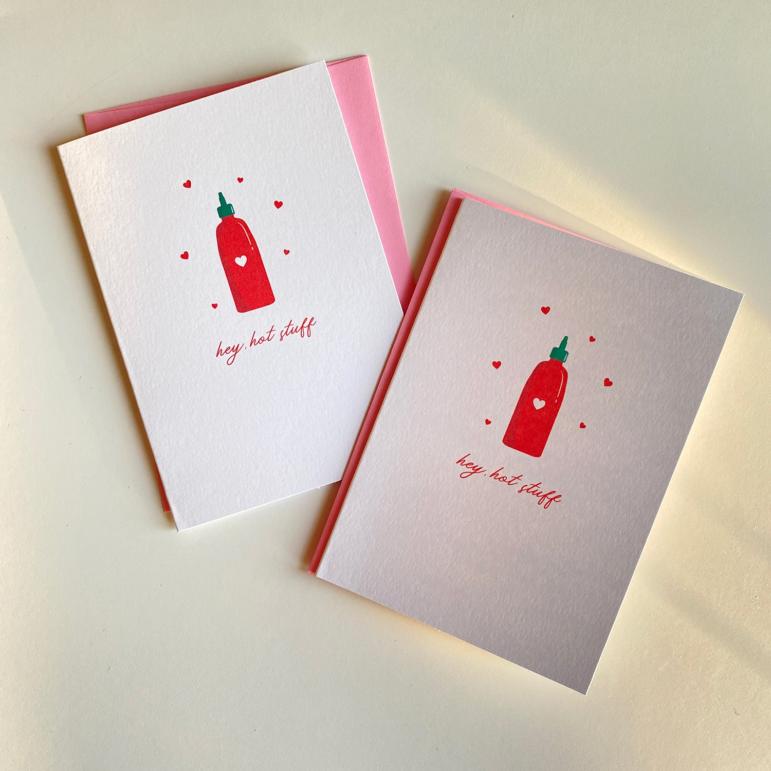 Hey, Hot Stuff! Mini Greeting Card - Cheeky Peach Designs