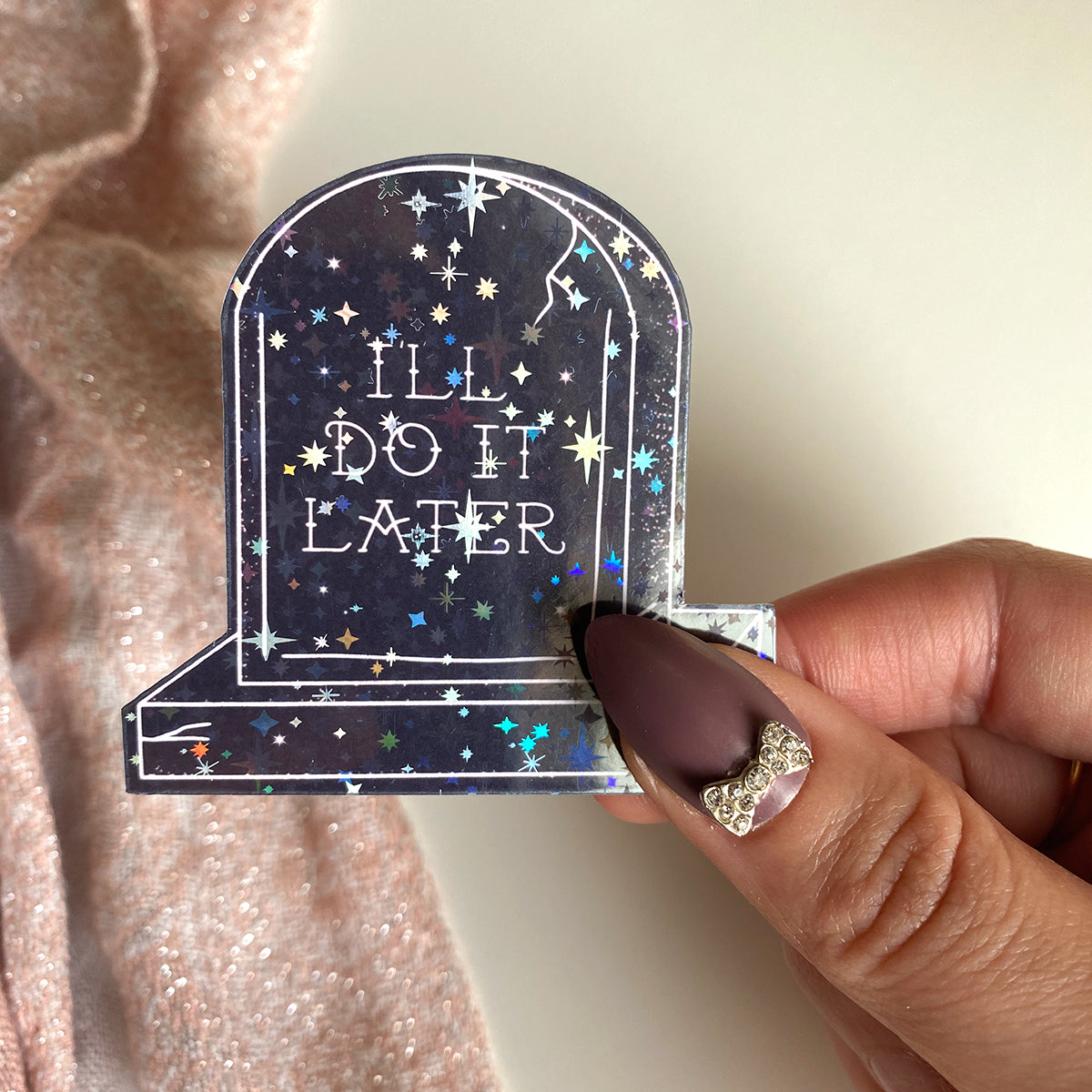 I'll Do It Later Tombstone Sticker - Cheeky Peach Designs