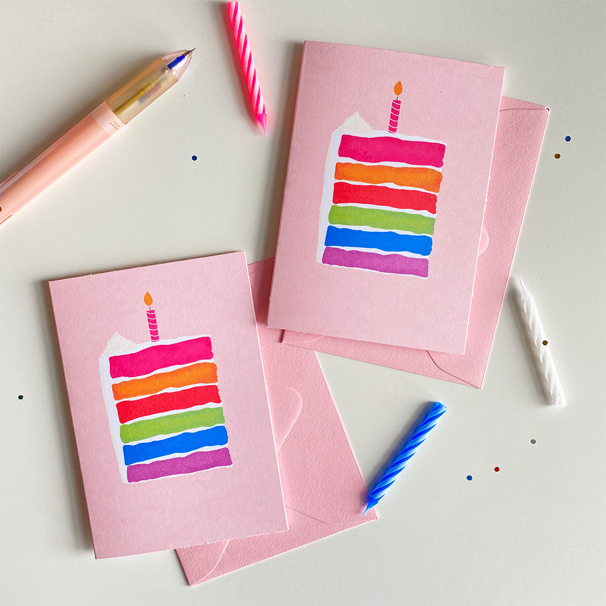 Sweet As Cake Mini Birthday Greeting Card - Cheeky Peach Designs
