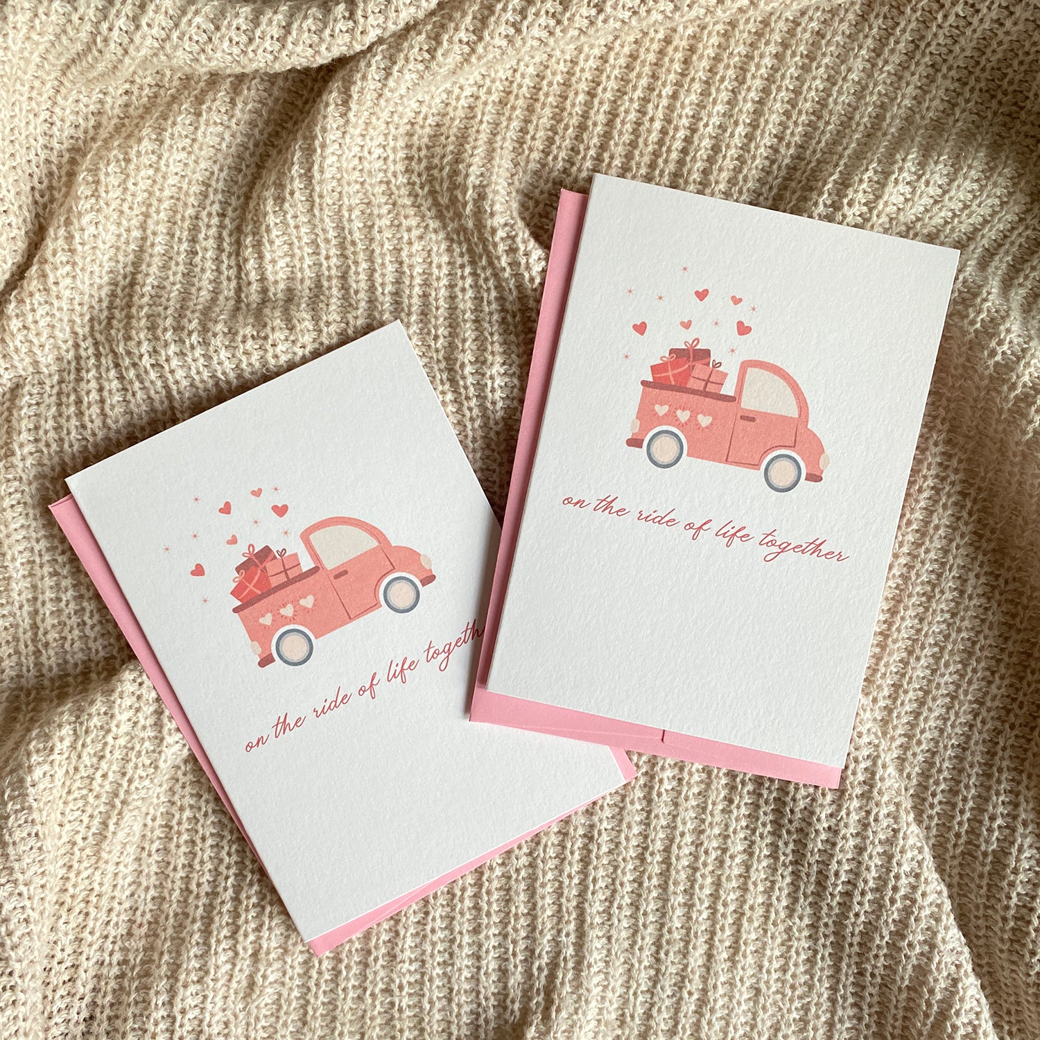 On the Ride of Life Together Mini Greeting Card - Cheeky Peach Designs
