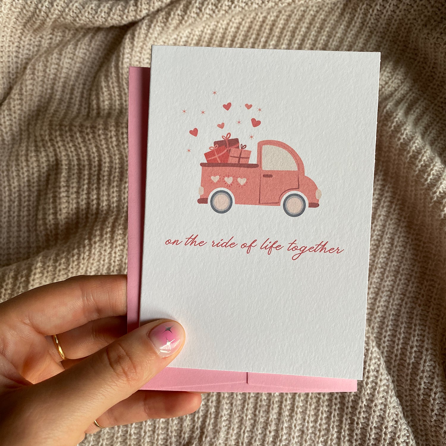 On the Ride of Life Together Mini Greeting Card - Cheeky Peach Designs