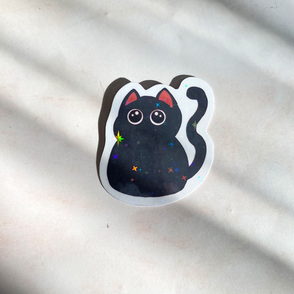 Purfect Black Cat Sticker - Cheeky Peach Designs