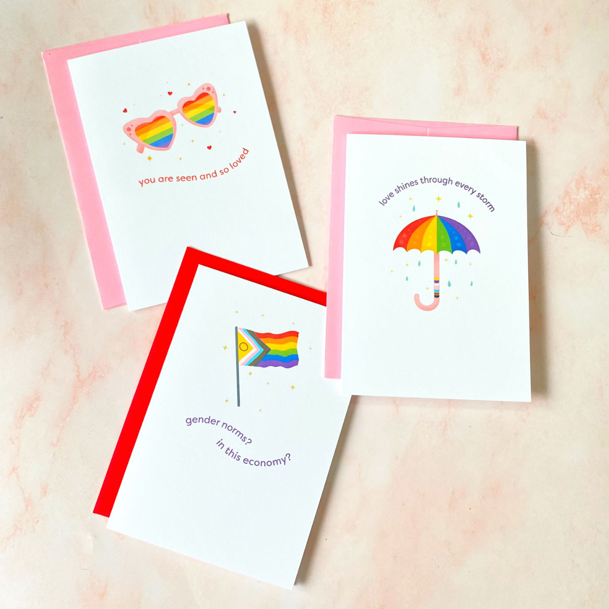 Gender Norms? In this Economy? | Pride | Mini Greeting Card - Cheeky Peach Designs
