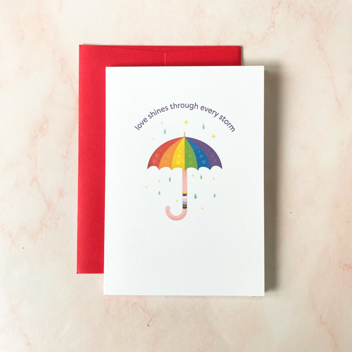 Love Shines | Pride | Mini Greeting Card - Cheeky Peach Designs