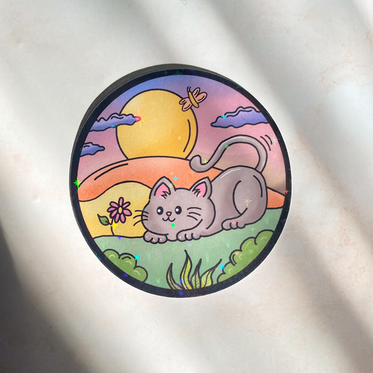 Meowgical Cat | Animal Sticker - Cheeky Peach Designs