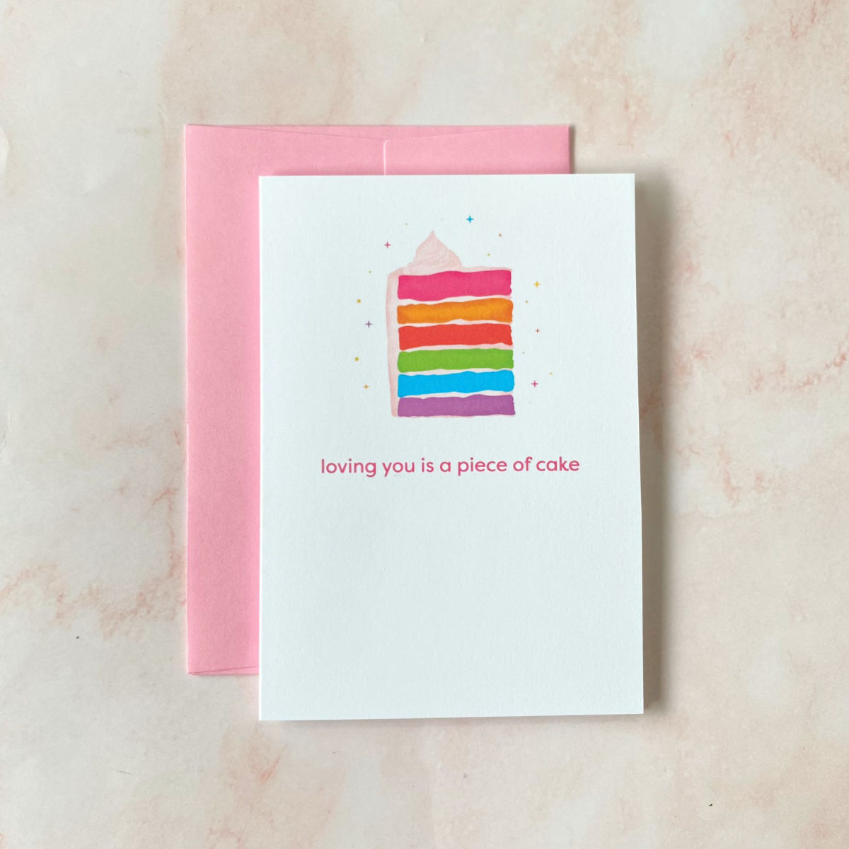 Piece of Cake | Pride | Mini Greeting Card - Cheeky Peach Designs