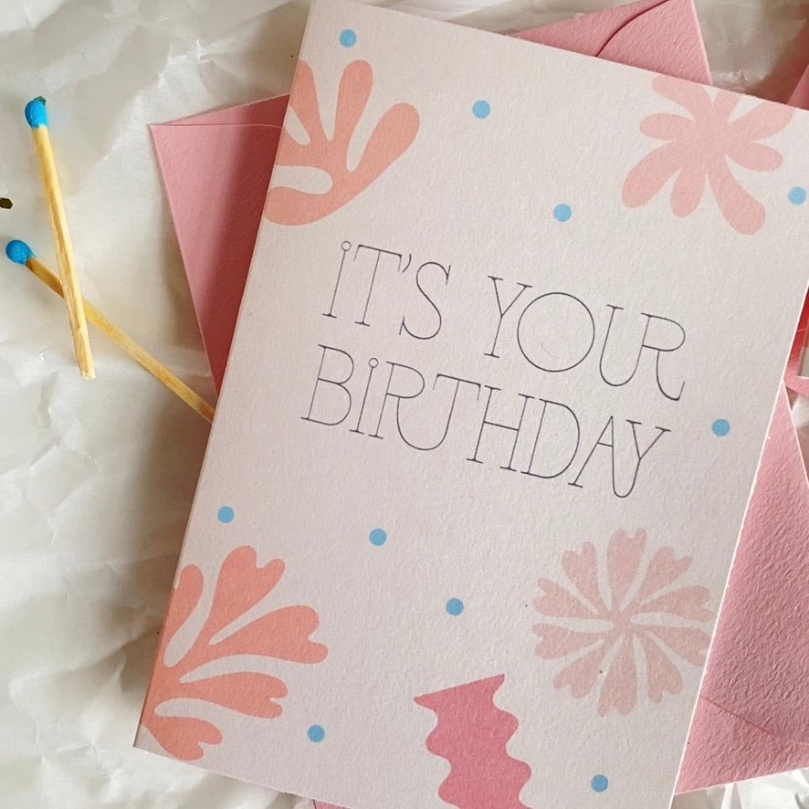 It's Your Birthday Mini Greeting Card - Cheeky Peach Designs
