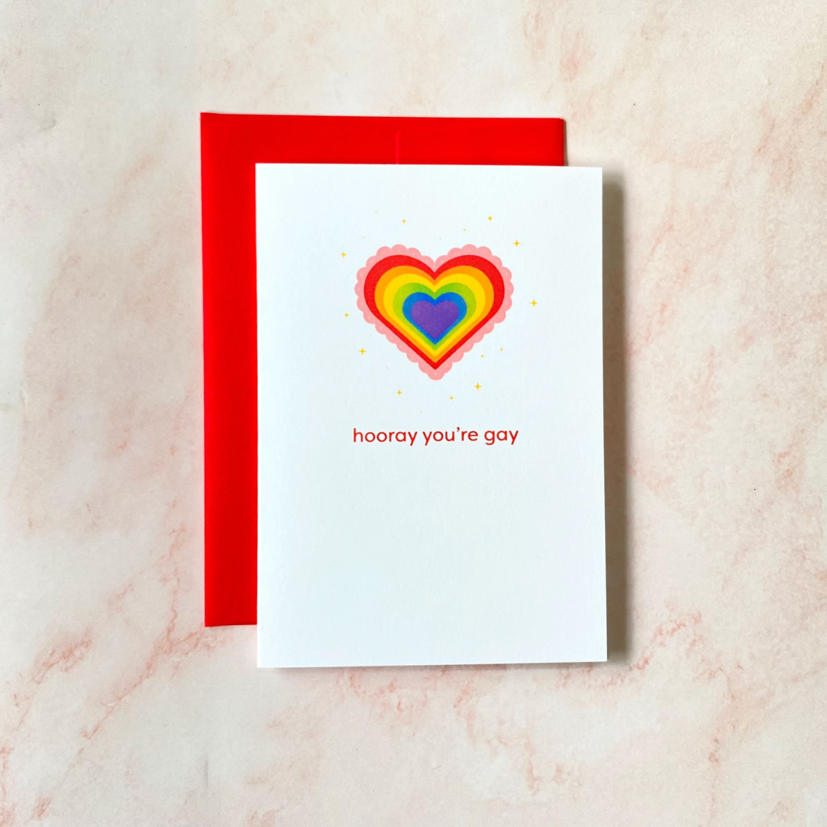 Hooray Your Gay! | Pride | Mini Greeting Card - Cheeky Peach Designs