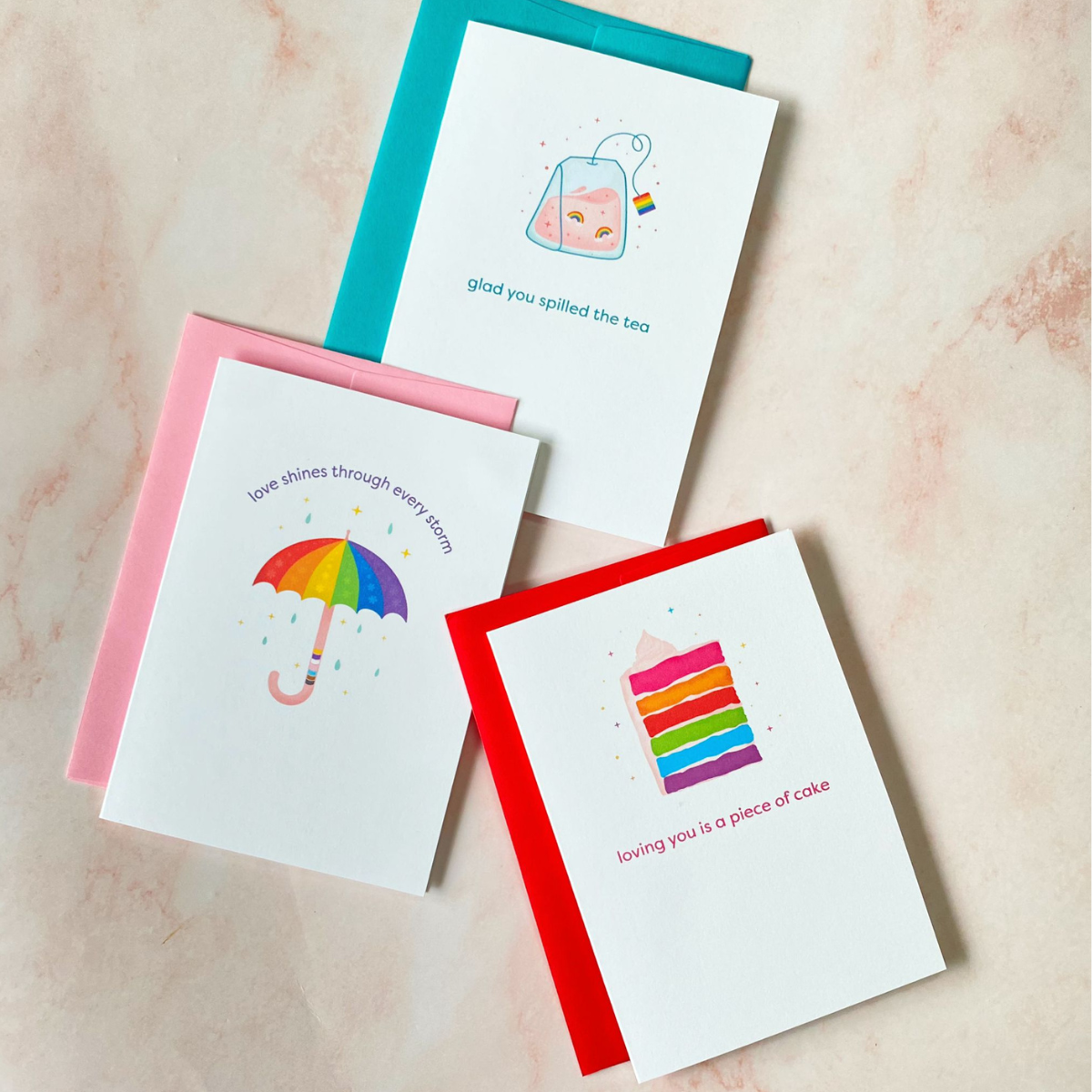 Piece of Cake | Pride | Mini Greeting Card - Cheeky Peach Designs