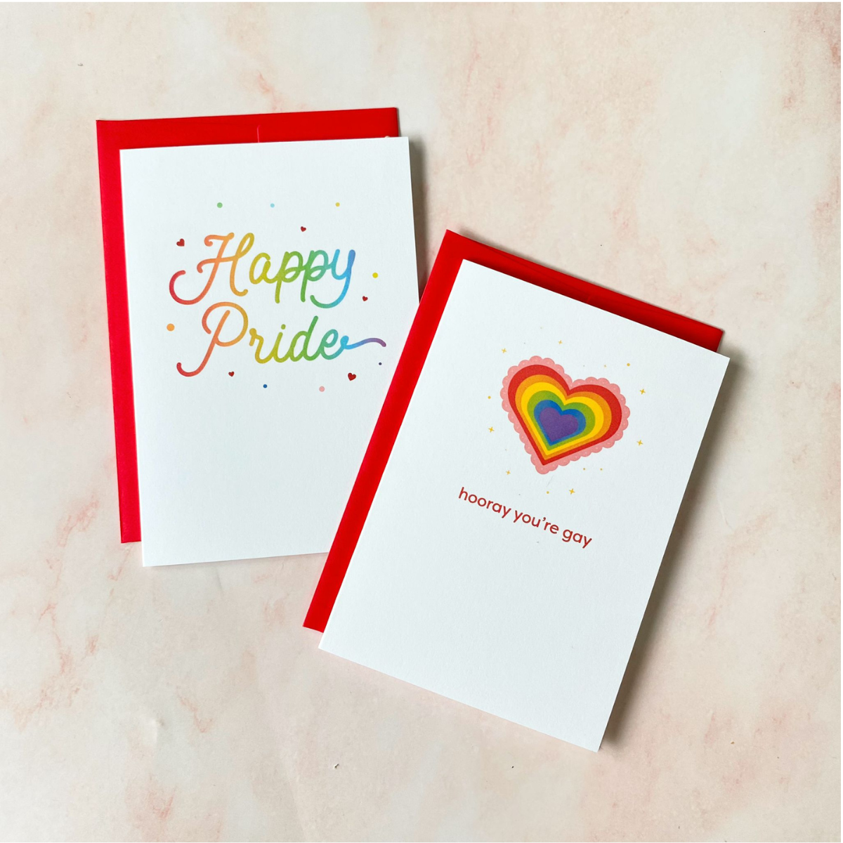 Hooray Your Gay! | Pride | Mini Greeting Card - Cheeky Peach Designs