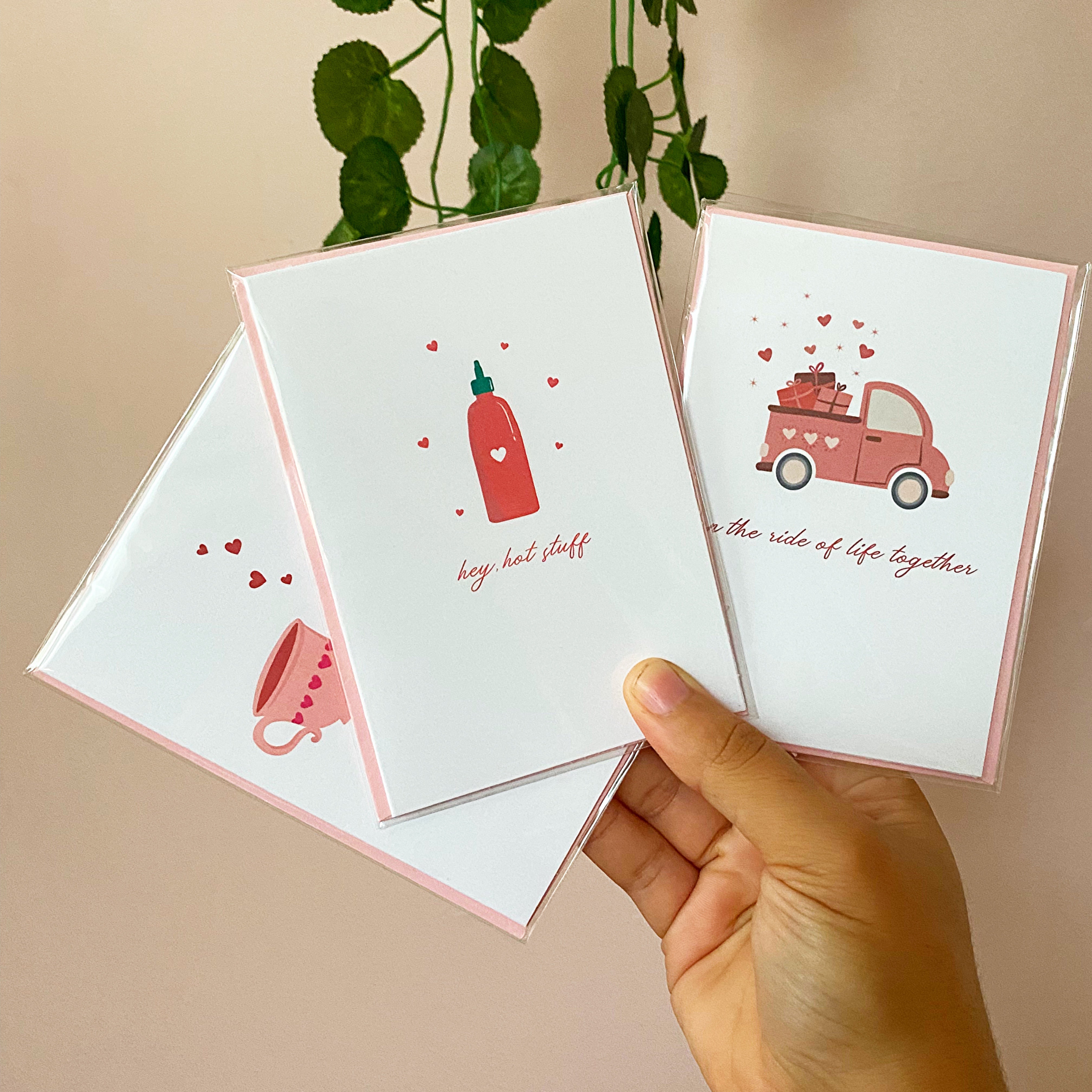 Hey, Hot Stuff! | Mini Greeting Card - Cheeky Peach Designs