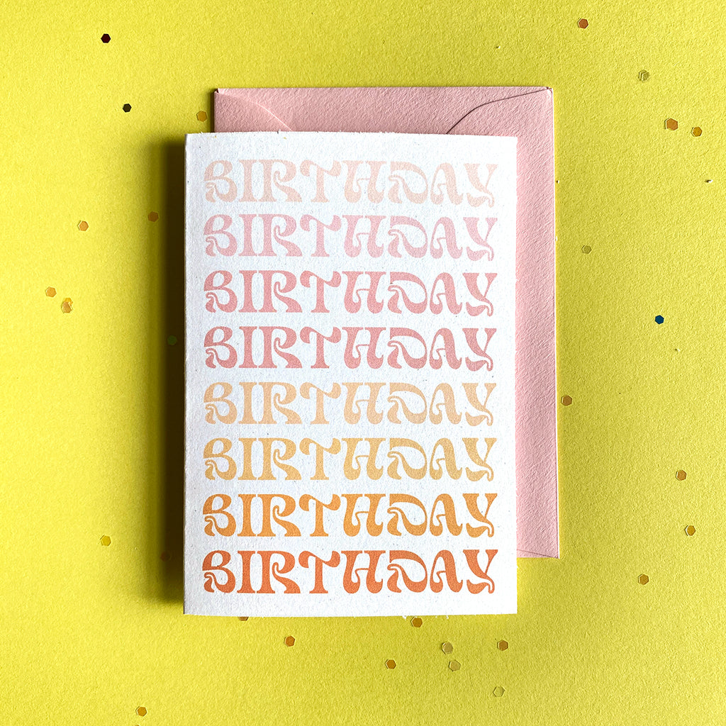 Birthday Bonanza Mini Greeting Card - Cheeky Peach Designs 