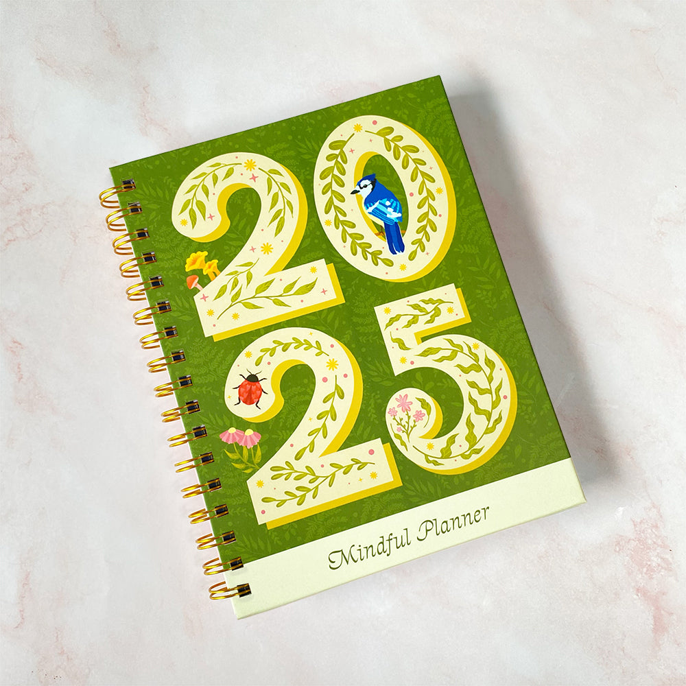 2025 Mindful Planner | 12 Month Agenda - Cheeky Peach Designs 