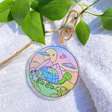 Turtley Awesome Keychain - Cheeky Peach Designs 