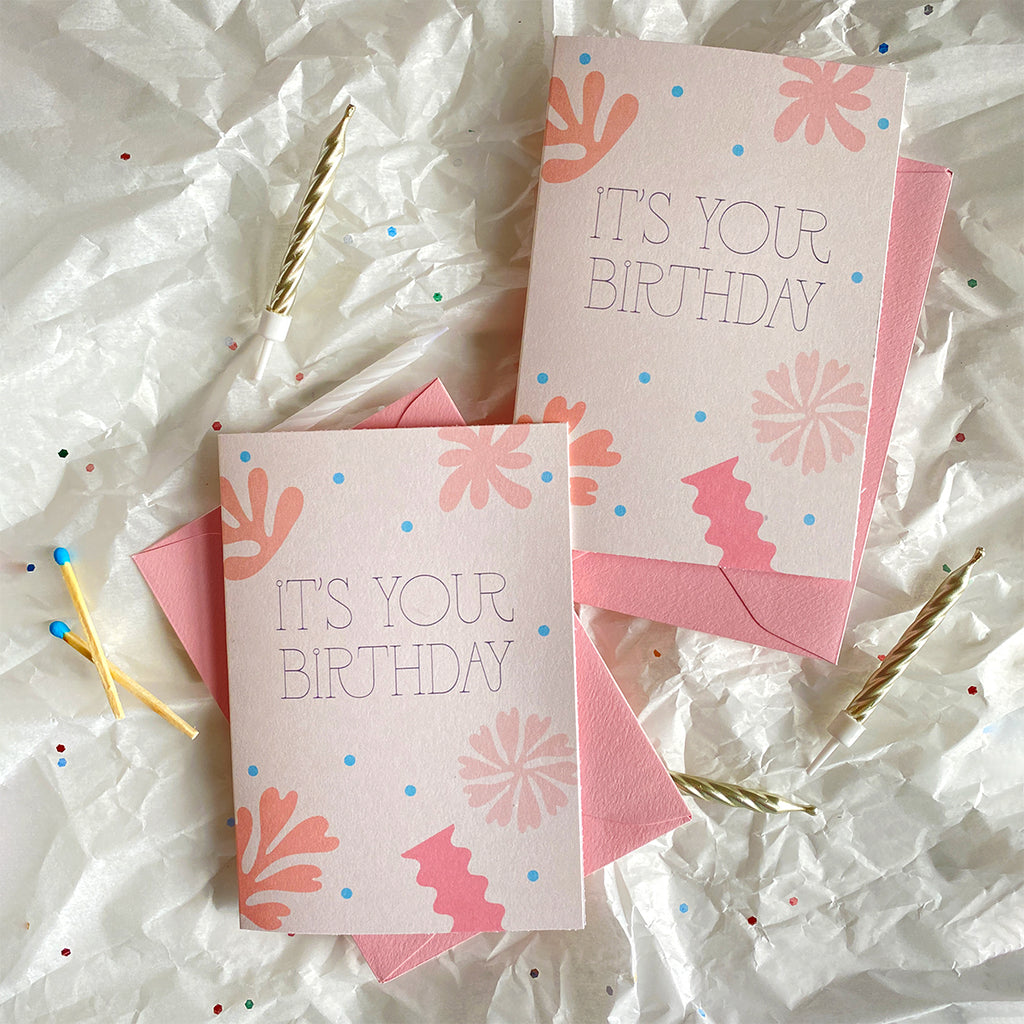 It's Your Birthday Mini Greeting Card - Cheeky Peach Designs 