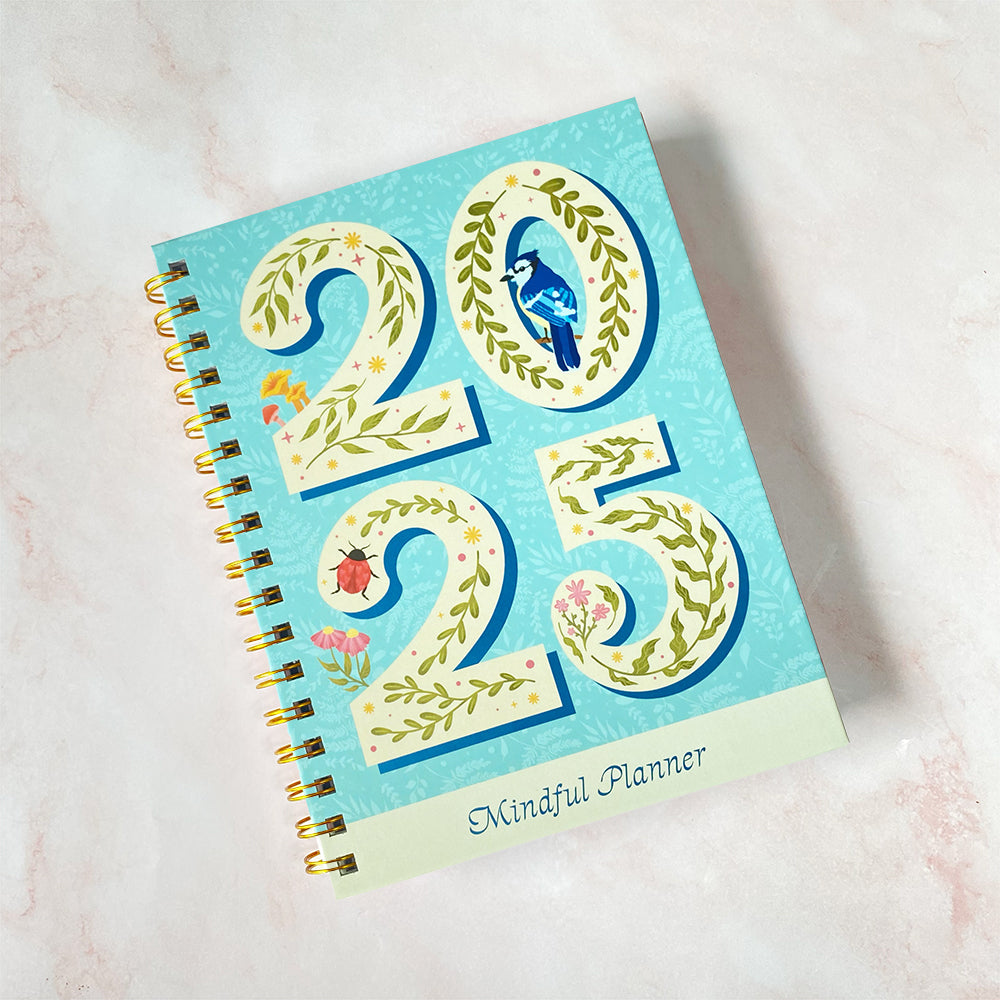 2025 Mindful Planner | 12 Month Agenda - Cheeky Peach Designs 