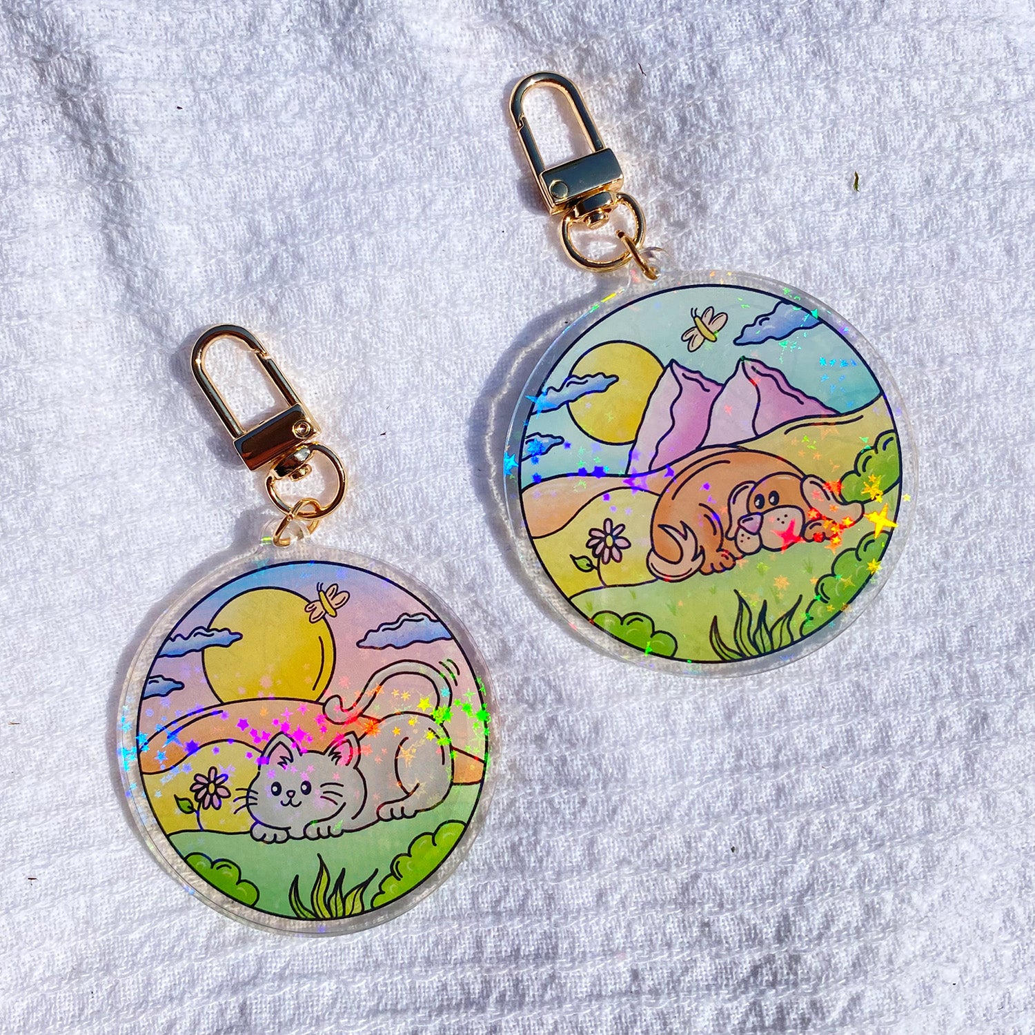 Pawsome Dog Keychain - Cheeky Peach Designs 