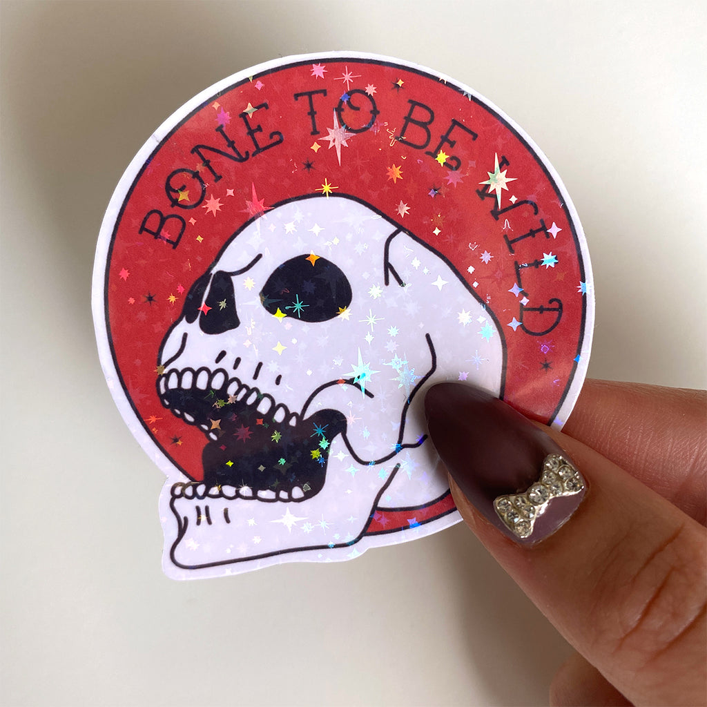 Bone To Be Wild Sticker - Cheeky Peach Designs 