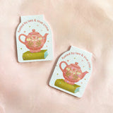 Fueled by Tea & True Crime | Magnetic Bookmark