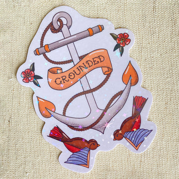 Grounded Anchor Sticker - Cheeky Peach Designs 