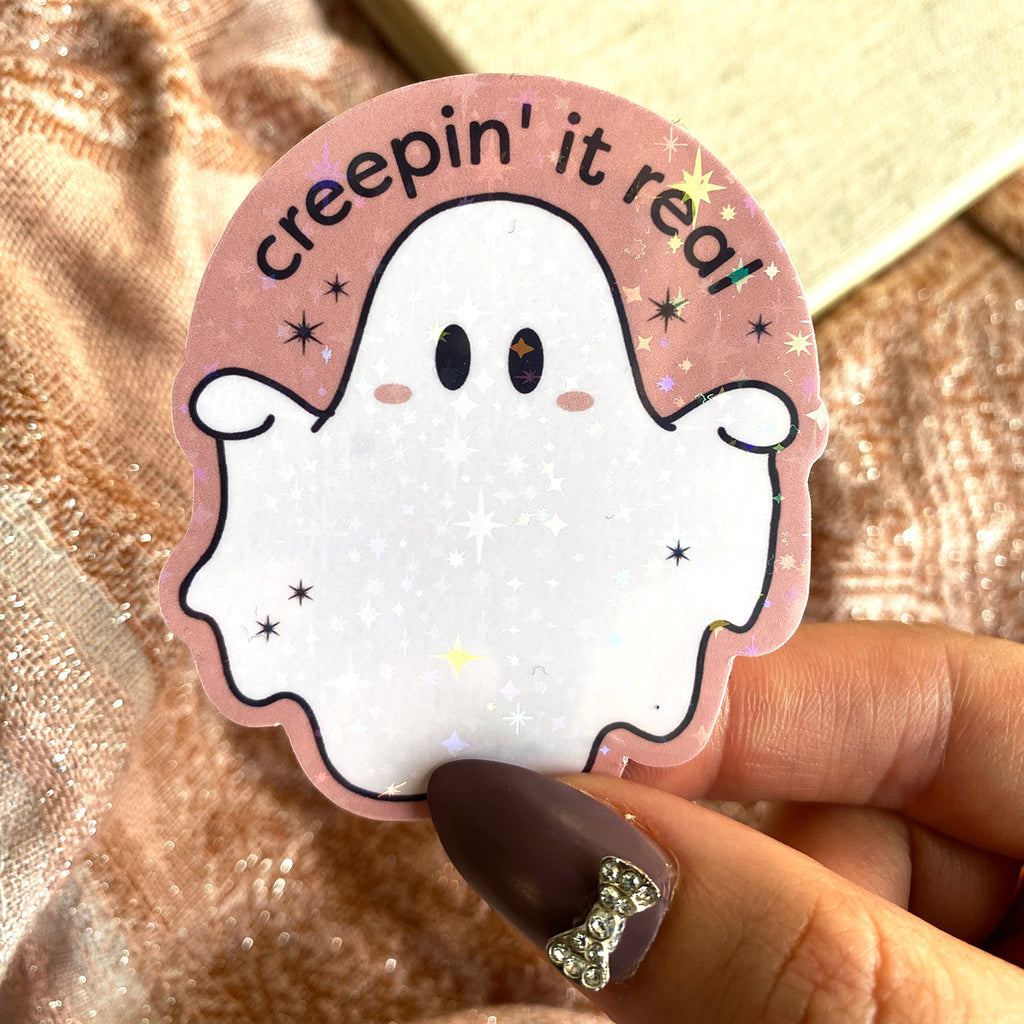 Creepin' It Real Sticker - Cheeky Peach Designs 