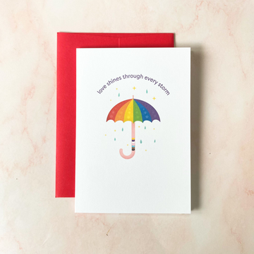 Love Shines | Pride | Mini Greeting Card - Cheeky Peach Designs 