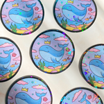 Whaley Cute | Animal Sticker - Cheeky Peach Designs 