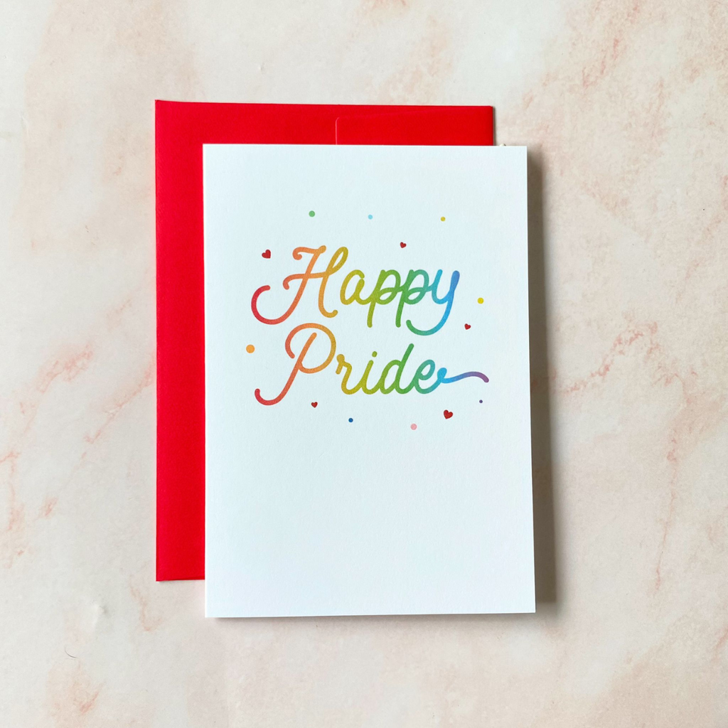 Happy Pride | Pride | Mini Greeting Card - Cheeky Peach Designs 