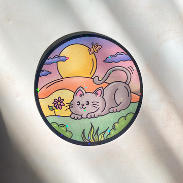 Meowgical Cat | Animal Sticker - Cheeky Peach Designs 