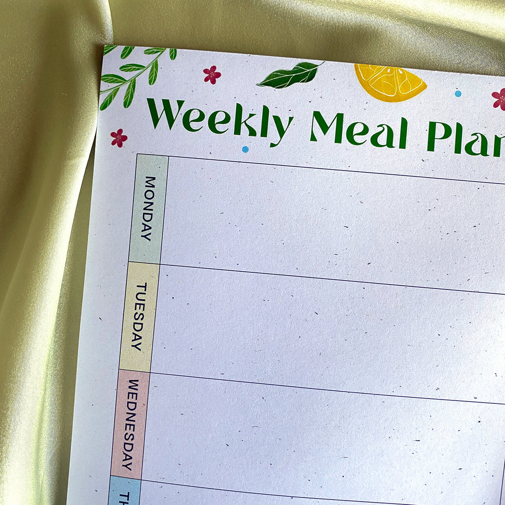 Weekly Meal Plan Notepad | 8”x10” - Cheeky Peach Designs 