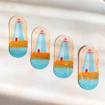 East Coast Lighthouse | New Brunswick Sticker - Cheeky Peach Designs 