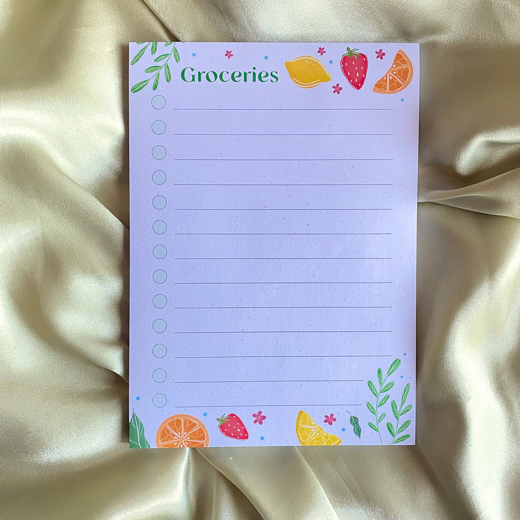 Grocery List Notepad | 5"x7" - Cheeky Peach Designs 