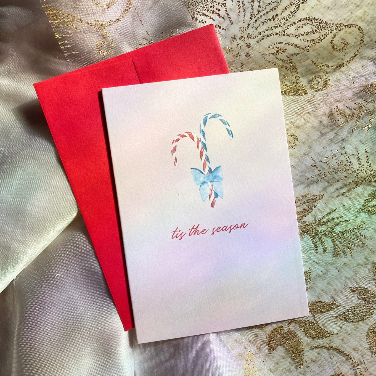 Candy Cane Mini Holiday Greeting Card