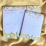 Sending Myself Sunshine Notepad | 5"x7" - Cheeky Peach Designs 