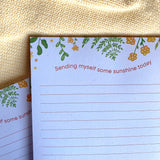 Sending Myself Sunshine Notepad | 5"x7" - Cheeky Peach Designs 