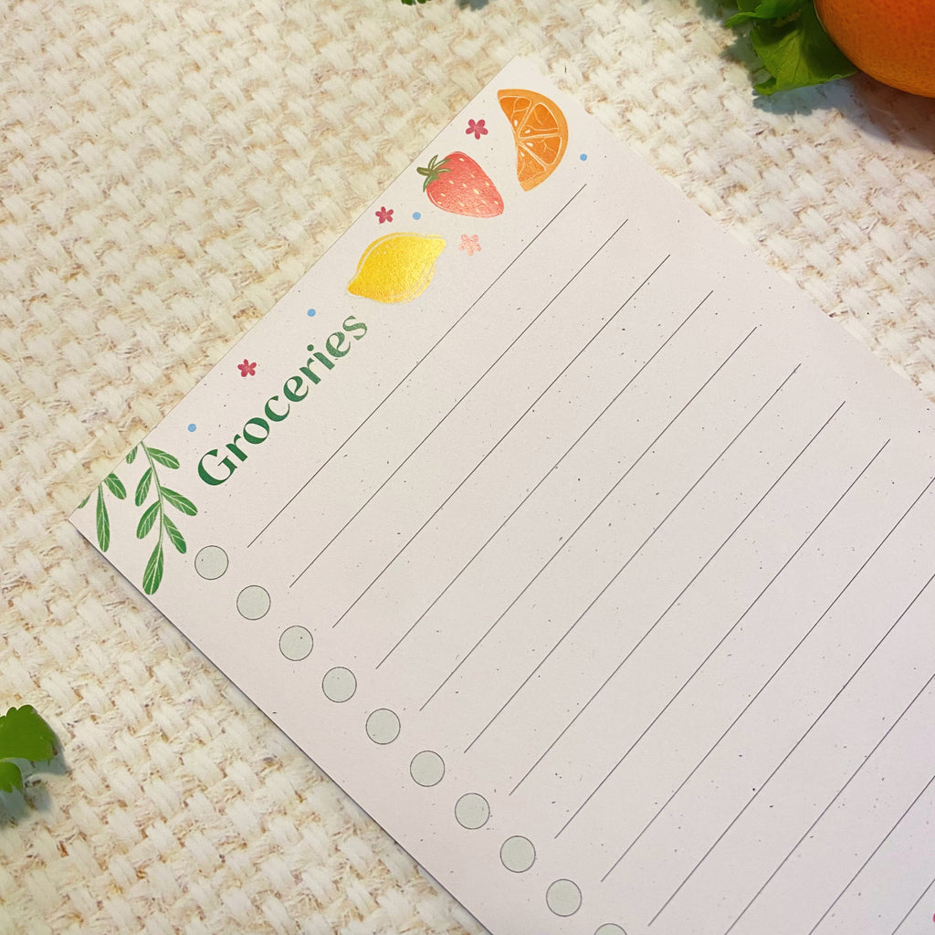 Grocery List Notepad | 5"x7" - Cheeky Peach Designs 