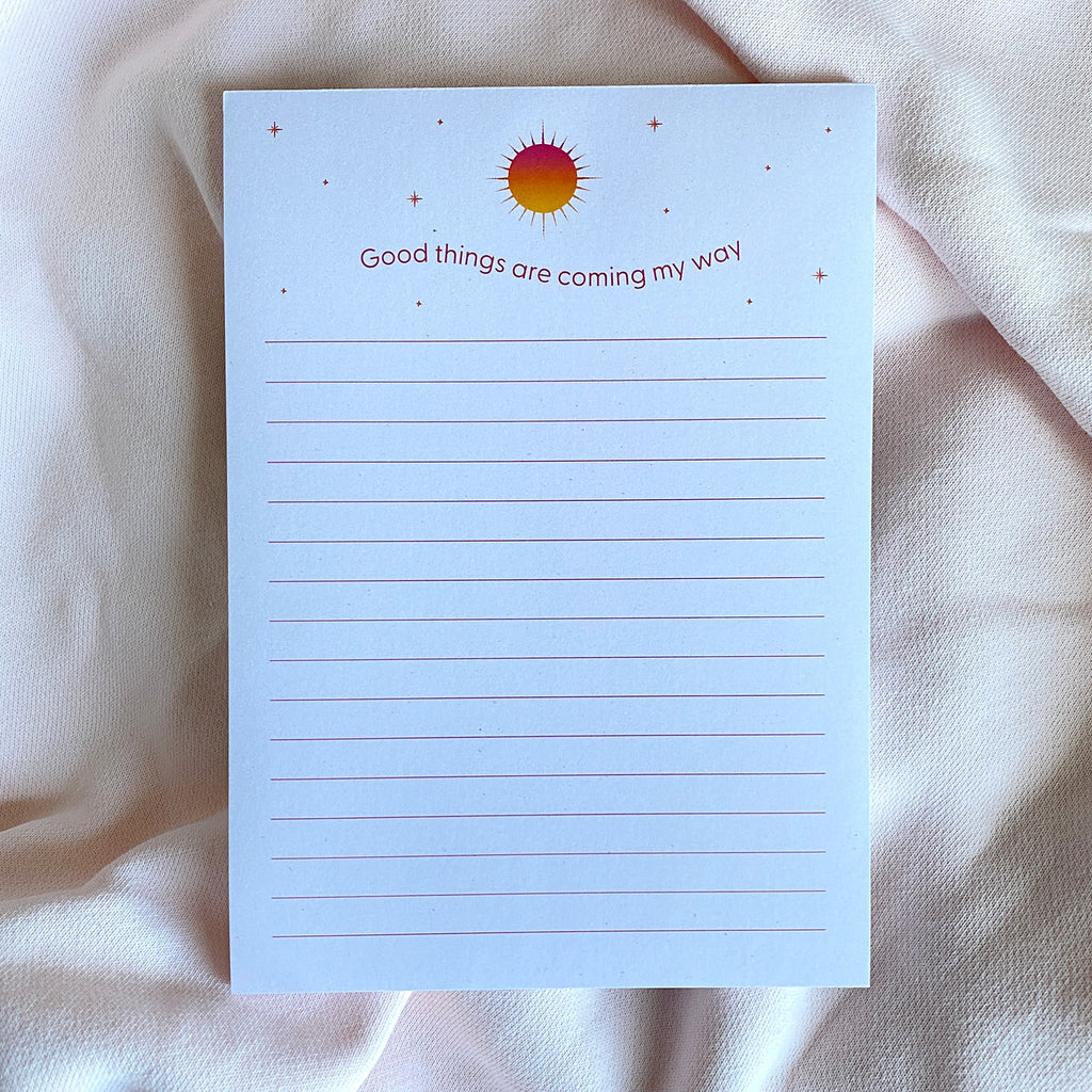 Good Things Celestial Lined Notepad | 5"x7" - Cheeky Peach Designs 
