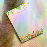 Sending Myself Sunshine Notepad | 5"x7" - Cheeky Peach Designs 