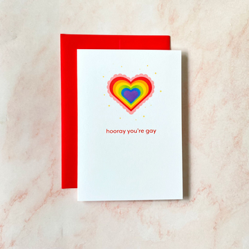 Hooray Your Gay! | Pride | Mini Greeting Card - Cheeky Peach Designs 