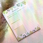 Leafy Green Daily Planner Notepad | 8”x10” - Cheeky Peach Designs 