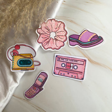 90's Sparkle Sticker Bundle - Cheeky Peach Designs 