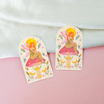Forest Daydreams Fairy vinyl sticker with sparkly waterproof finish, front view