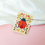 Ladybug Luck vinyl sticker, additional detail view
