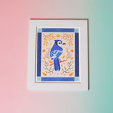 Bluejay Bird Art Print (7"x9")