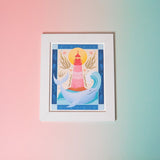 Whale Art Print (7"x9")