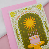 Another Trip Around the Sun Green Mini Greeting Card