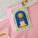 Another Trip Around the Sun Blue Mini Greeting Card